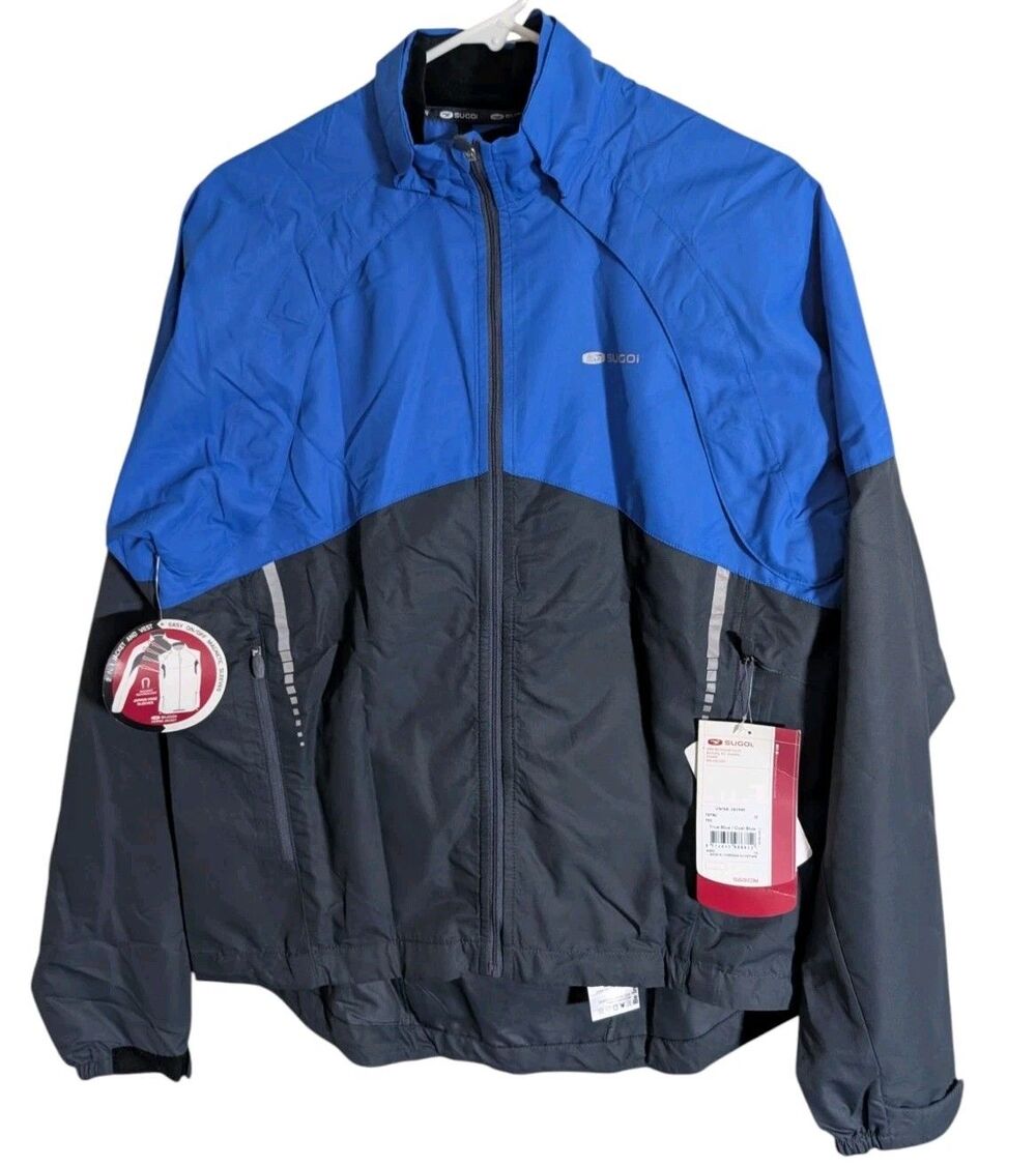 Sugoi Versa 2-in-1 Cycling Jacket Vest Magnetic Sleeves Blue Men’s M NWT